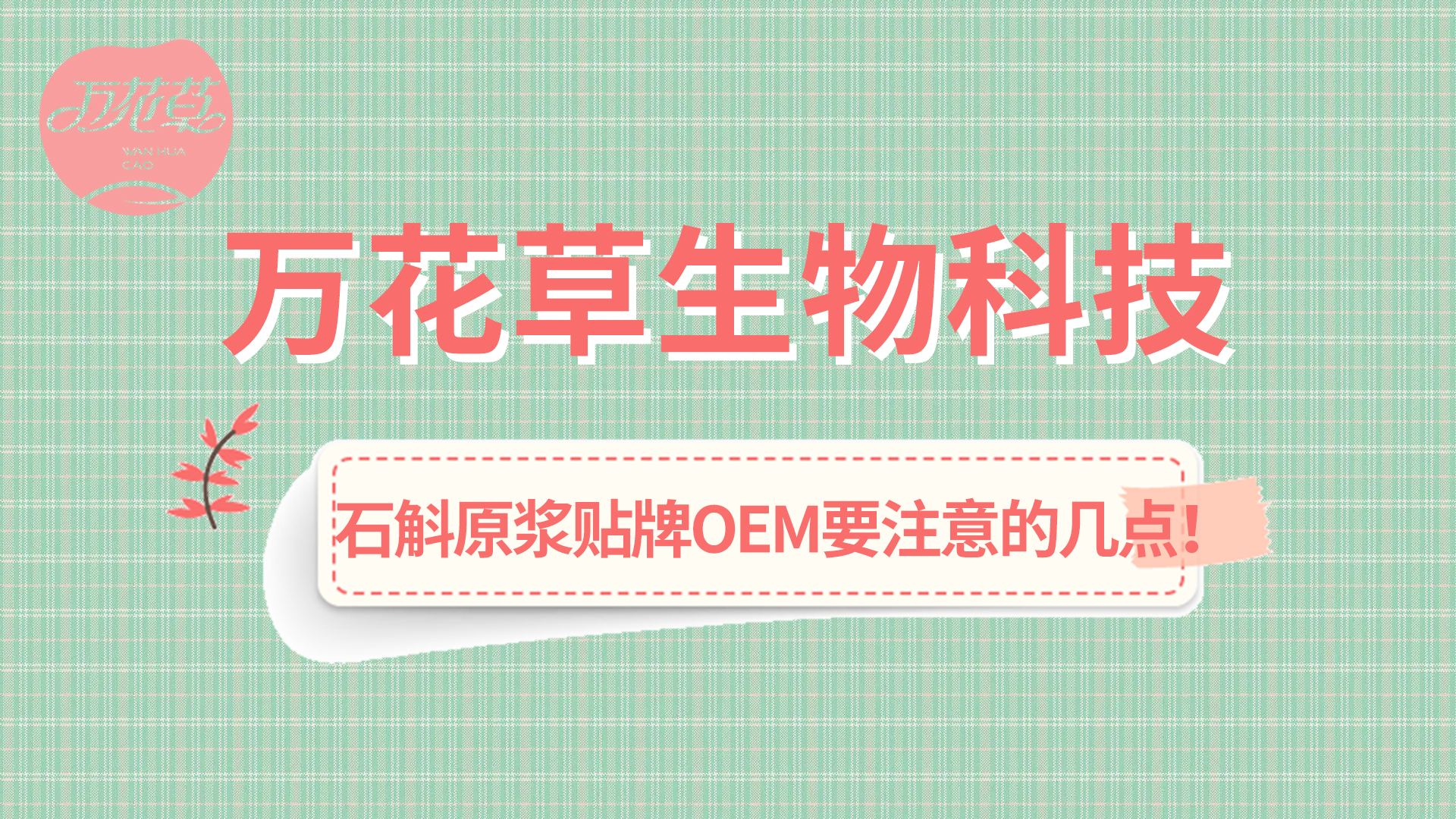 石斛原漿貼牌oem您需要注意哪幾點(diǎn)？